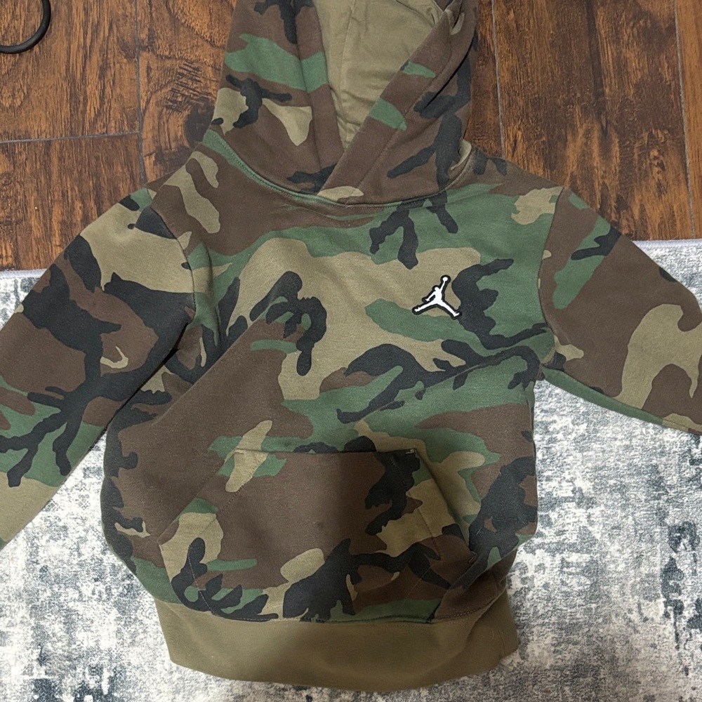 Jordan Kids Camouflage Hoodie - Green and Brown